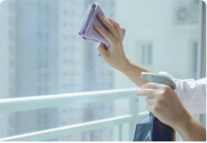 구역별 걸레를 분리해 사용하는 청소 작업